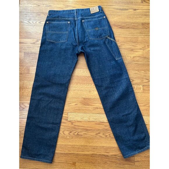 POLO RALPH LAUREN DENIM CARPENTER JEANS STRAIGHT FIT RL BLUE SZ 34 X 34 - Picture 3 of 6
